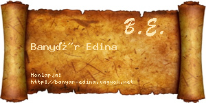 Banyár Edina névjegykártya