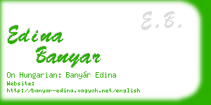 edina banyar business card