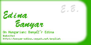 edina banyar business card